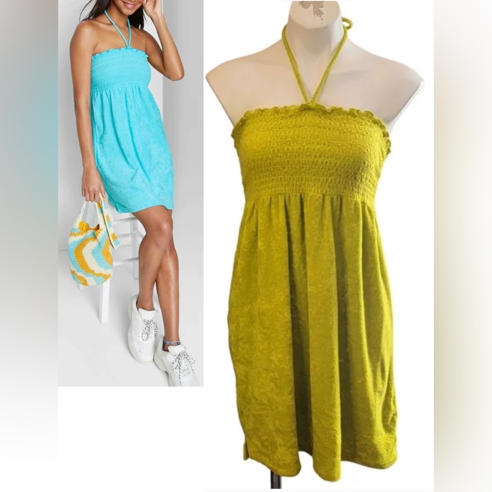 NWT Wild Fable Sleeveless Smocked Terry Convertible Dress